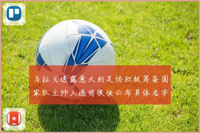 马拉戈透露意大利足协积极筹备国家队主帅人选将很快公布具体名字